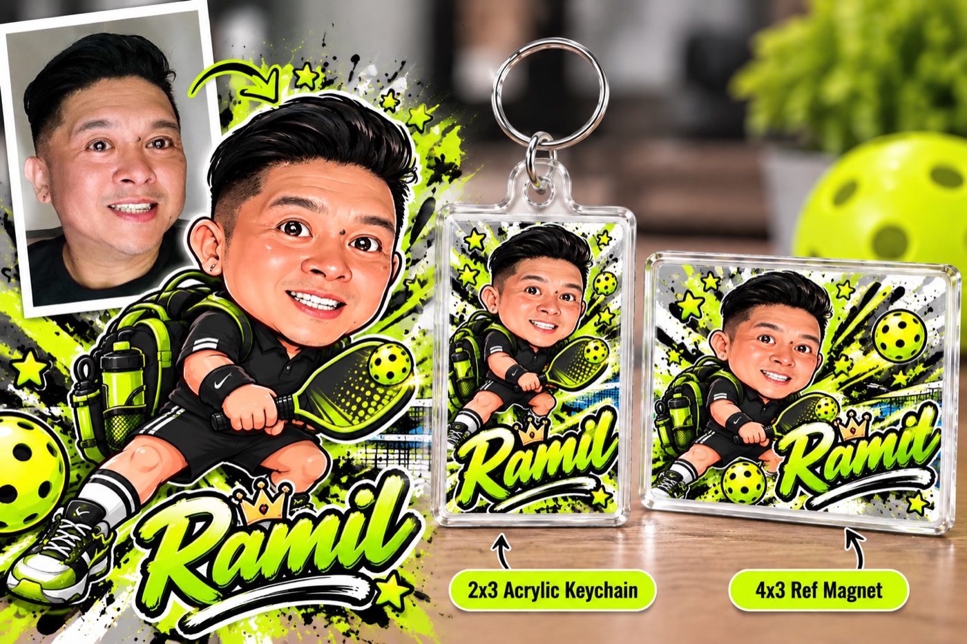 Made for the court — 2 × 3 in Keychain & 4 × 3 in Ref Magnet